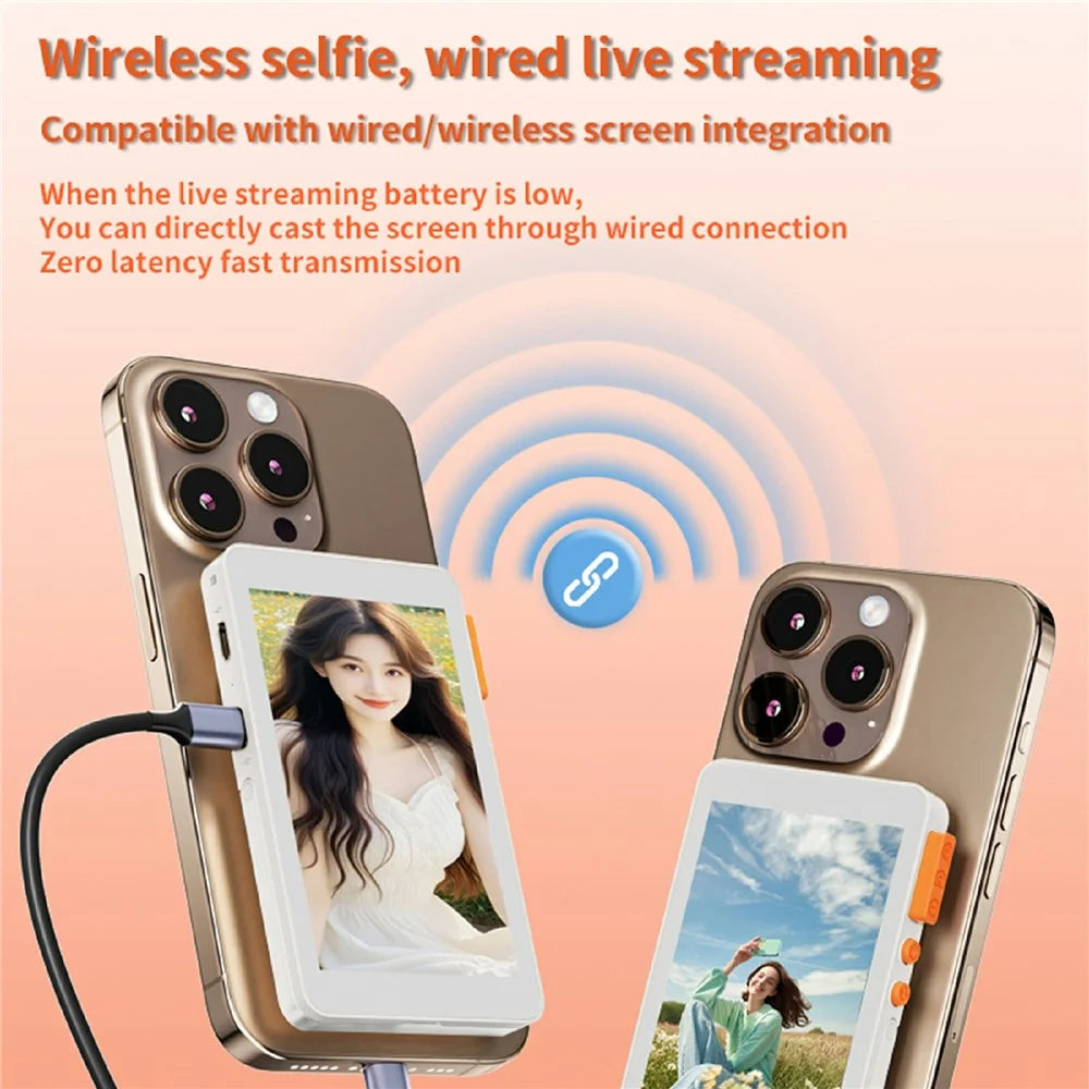 X40F 8 in 1 Ultra Version Multifunctional Phone Selfie Live Streaming Screen Mirroring Device - White - 3