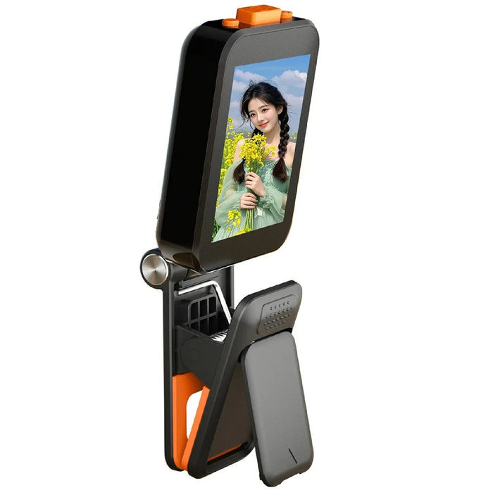 X40G Mini Selfie Monitor Screen with Clip, BT Remote Cellphone Back Camera Monitor for Live Streaming / Vlogging - Black - 1