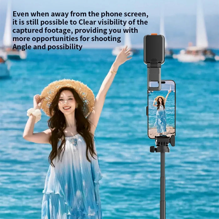 X40G Mini Selfie Monitor Screen with Clip, BT Remote Cellphone Back Camera Monitor for Live Streaming / Vlogging - Black - 7