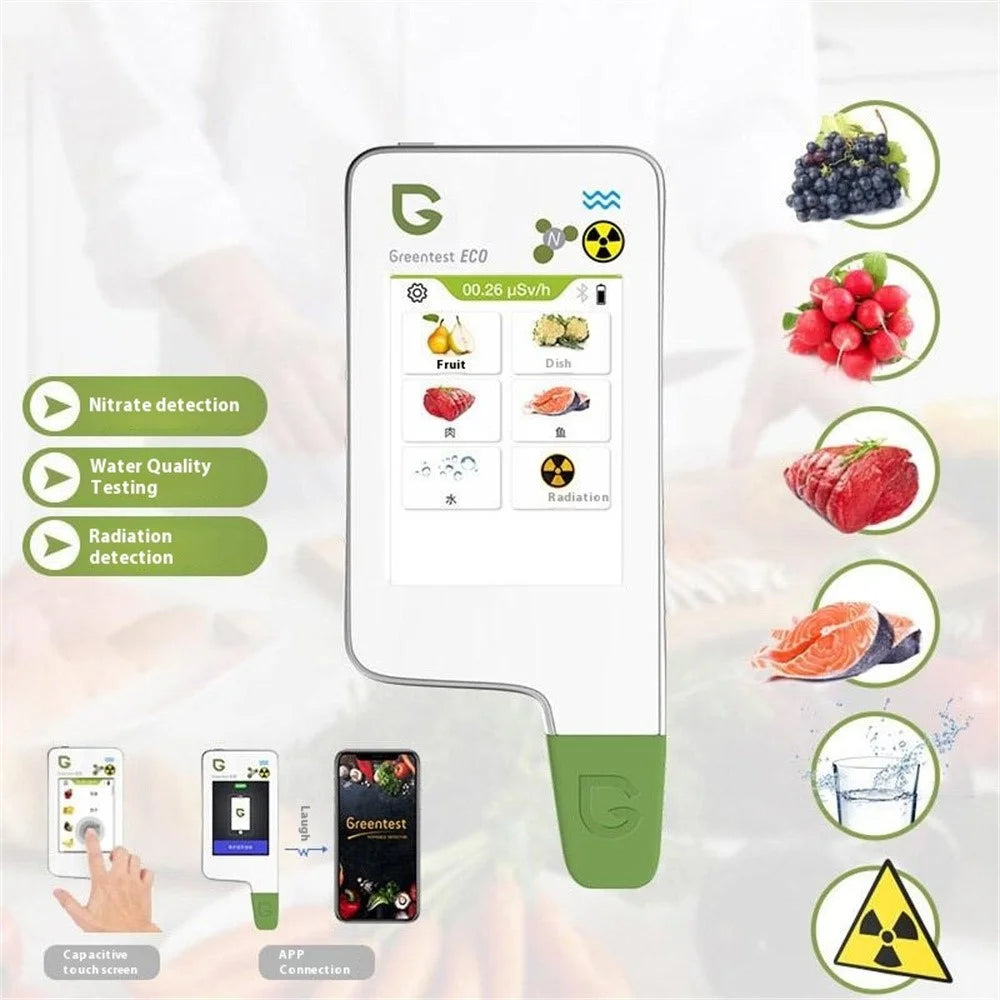 GREENTEST ECO6 Food Safety Tester for Fruits / Vegetables / Meat / Fish Nitrate Radiation Detector, EU Plug (BPA Free, No FDA) - White - 3