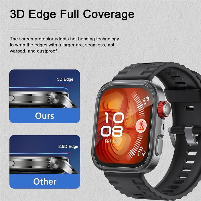 3Pcs For Huawei Watch Fit 4 Pro TPU Watch Screen Protector 3D Edge Anti Scratch Hydrogel Film - 4