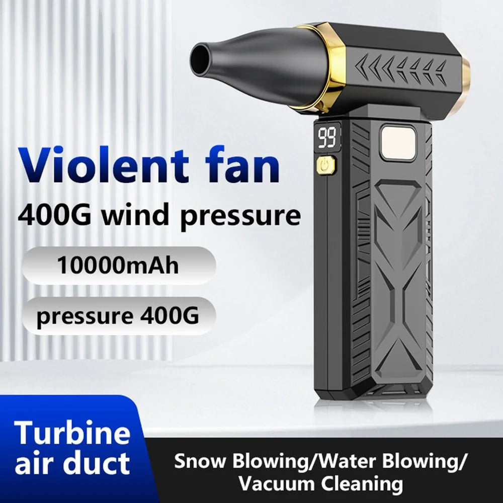 M18 65W Powerful Dual-Function Fan 10000mAh USB Rechargeable Blower  /  Suction Fan - Black - 3