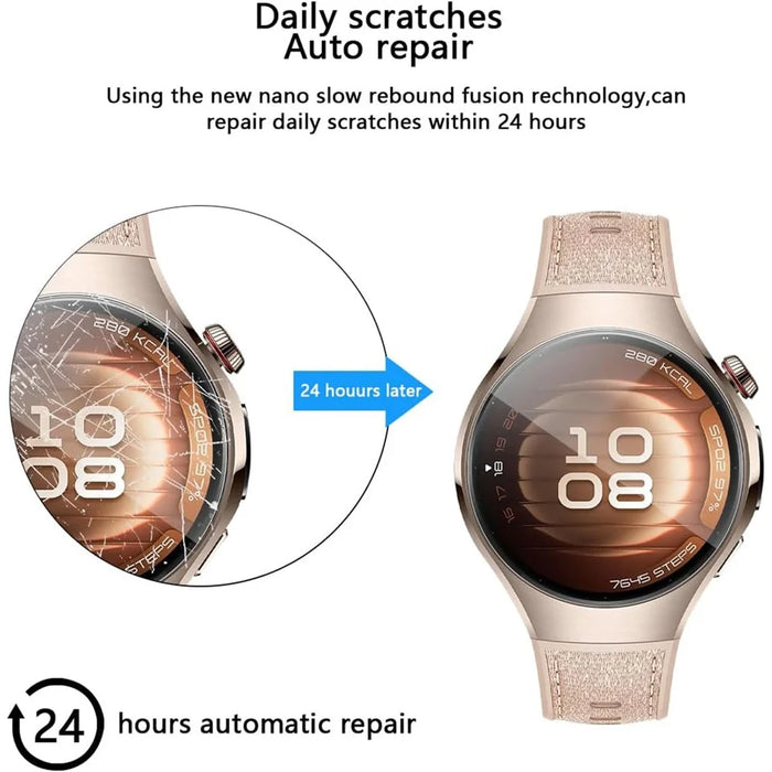 3Pcs For Huawei Watch 5 42mm TPU Watch Screen Protector Anti Scratch HD Clear Hydrogel Film - 3