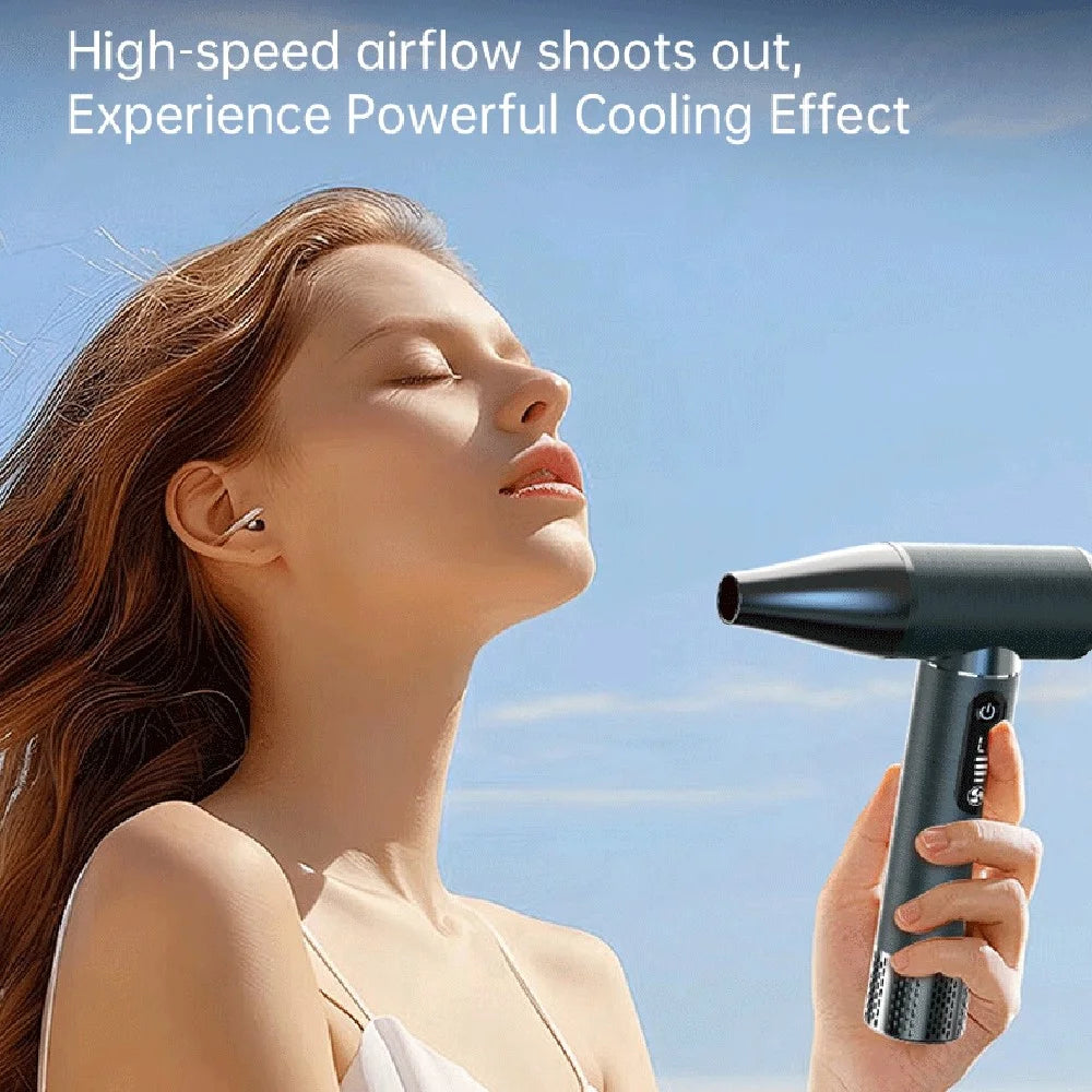 D15S Portable High-Speed Air Flow Fan Compact Powerful Brushless Motor Blower Dust Cleaner - 2