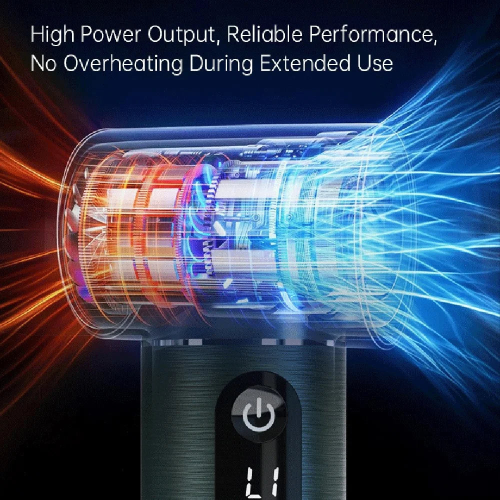 D15S Portable High-Speed Air Flow Fan Compact Powerful Brushless Motor Blower Dust Cleaner - 3