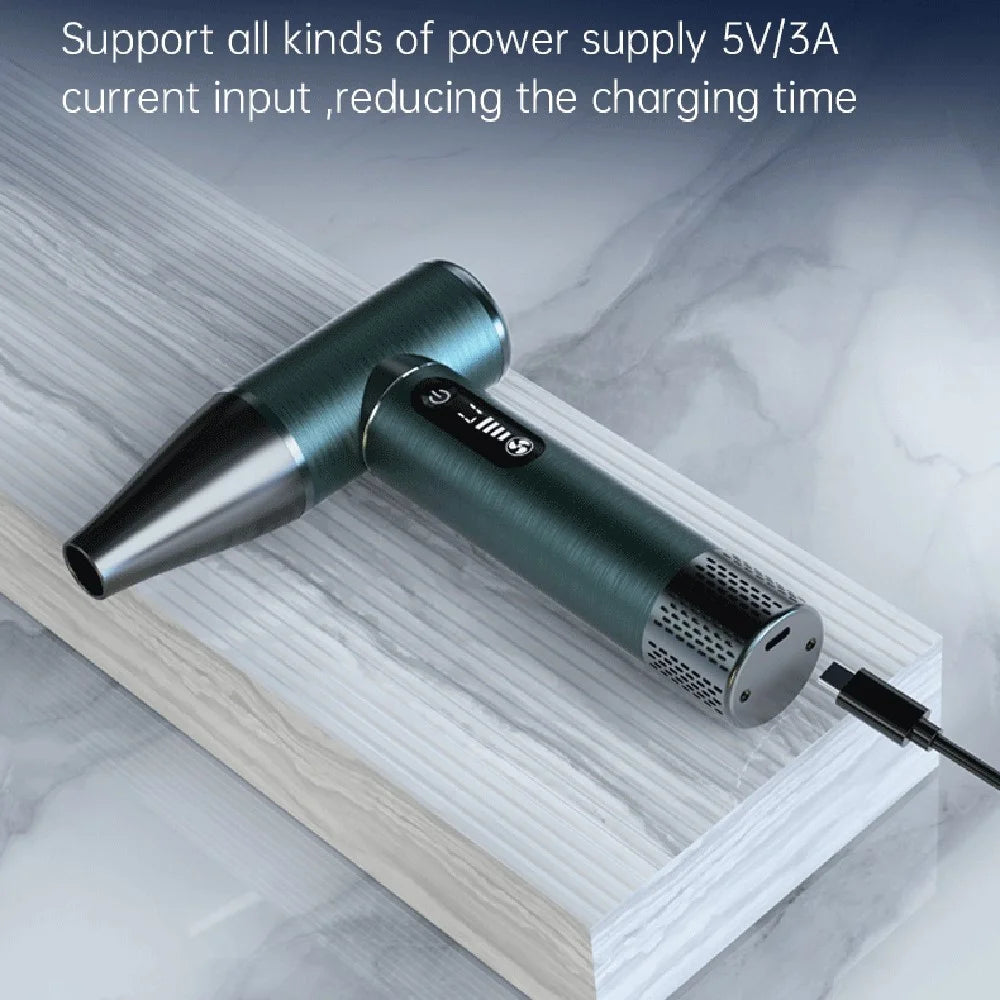D15S Portable High-Speed Air Flow Fan Compact Powerful Brushless Motor Blower Dust Cleaner - 4