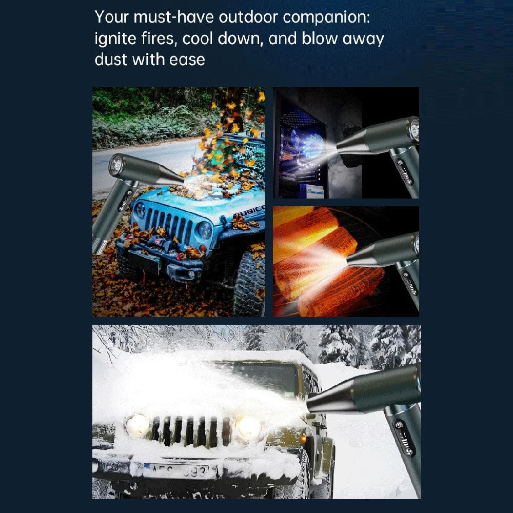 D15S Portable High-Speed Air Flow Fan Compact Powerful Brushless Motor Blower Dust Cleaner - 5
