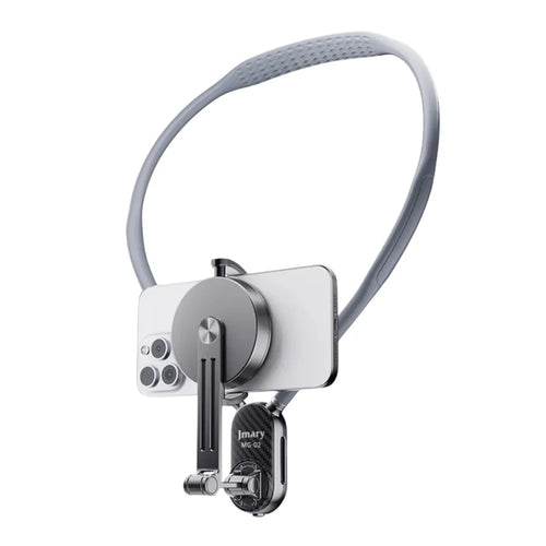 JMARY MG-02 Magnetic Neck Holder for Action Camera & Phone 360° Adjustable Silicone Necklace Mount - 1