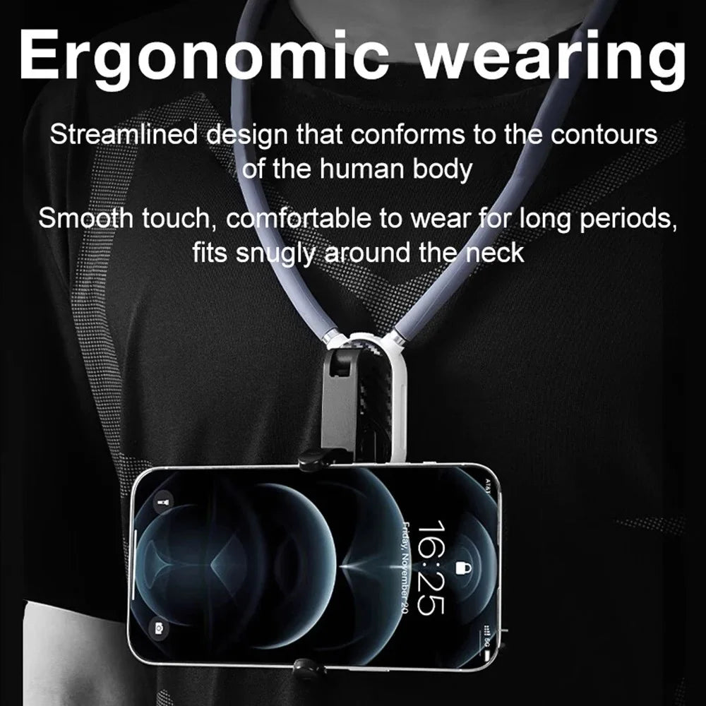 JMARY MG-02 Magnetic Neck Holder for Action Camera & Phone 360° Adjustable Silicone Necklace Mount - 4