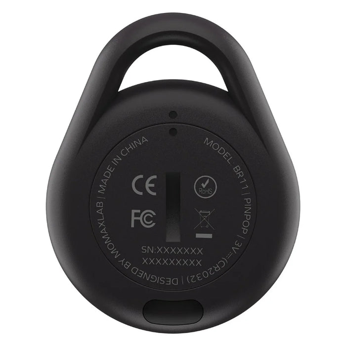 MOMAX Pinpop Duo Keychain Smart Tracker Bluetooth-Compatible Key Finder for iOS / Android - Black - 3