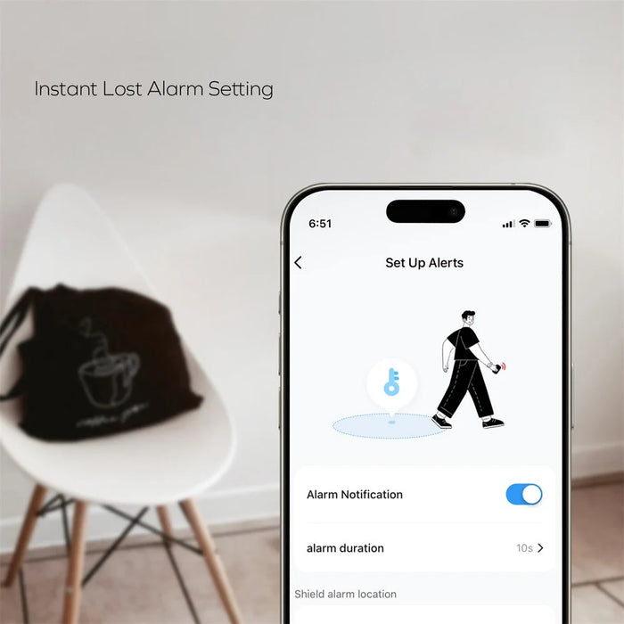 MOMAX Pinpop Duo Keychain Smart Tracker Bluetooth-Compatible Key Finder for iOS / Android - Black - 7