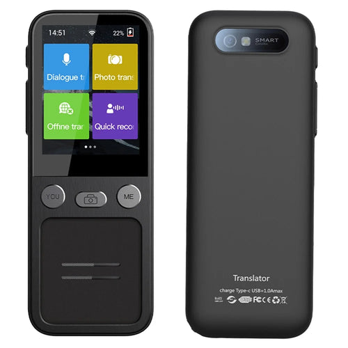 T16 134 Languages Online Translator 2.4 Inch WiFi Smart Voice Translator Photo Translation Device, 1+8GB - 1
