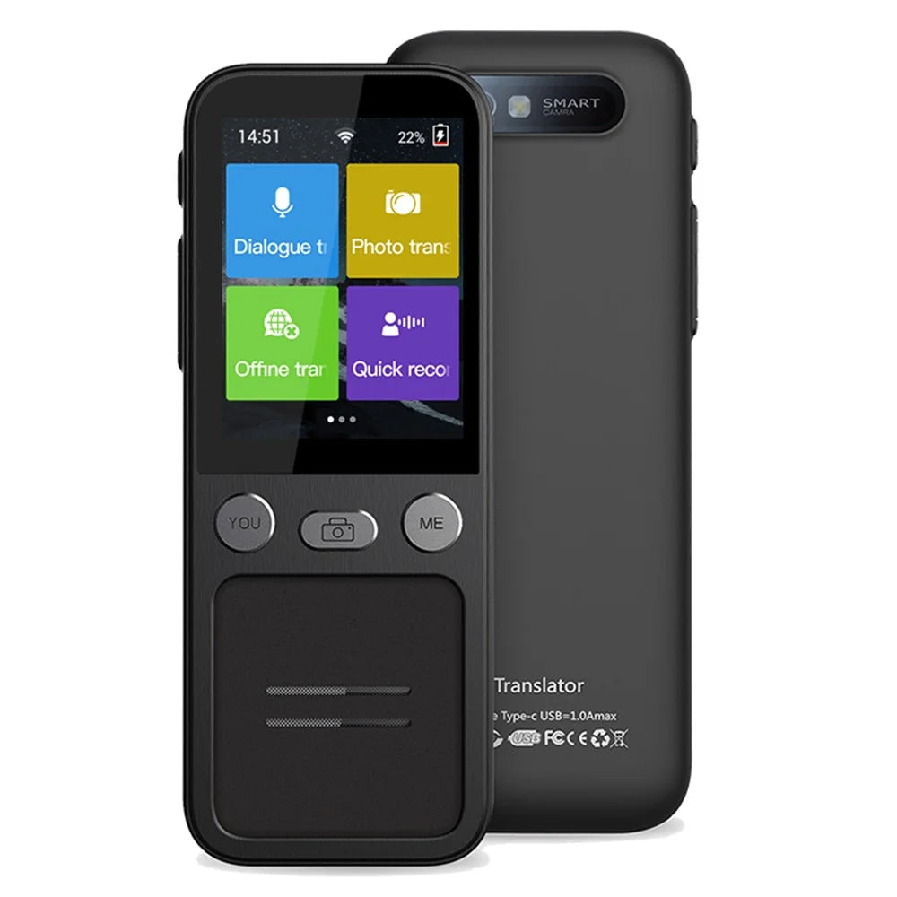 T16 134 Languages Online Translator 2.4 Inch WiFi Smart Voice Translator Photo Translation Device, 1+8GB - 2