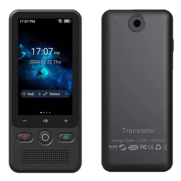 T18 3 Inch HD Screen 138 Languages Smart Voice Translator Online / Offline Photo Translation Device, 1+16GB - 1