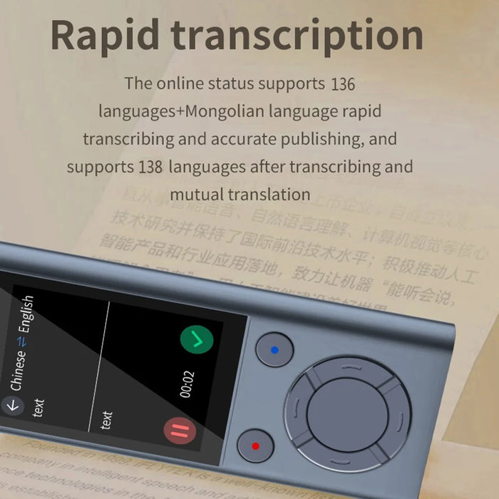 C3 3 Inch Smart Voice Translator 138 Languages Online / Offline Photo Translation Device, 1+16GB - 5