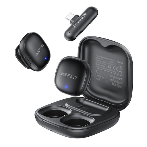 ACEFAST R1 Wireless Lavalier Microphone 360° Omnidirectional Deep AI Noise Cancellation Microphone - 1
