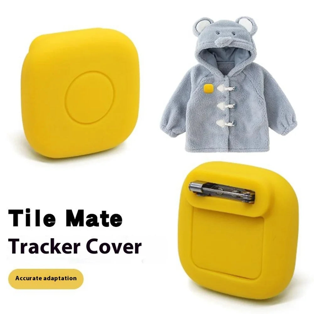 For Tile Mate (2024) Silicone Case Smart Tracker Waterproof Protective Cover Brooch Style for Children - Green - 4