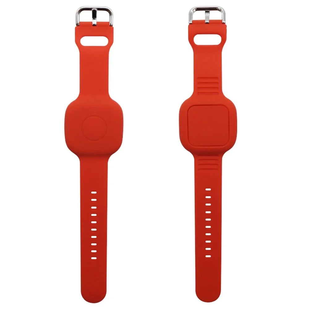 For Tile Mate (2024) Silicone Case Waterproof Adjustable Children Wrist Band Smart Tracker Watch Strap - Red - 1