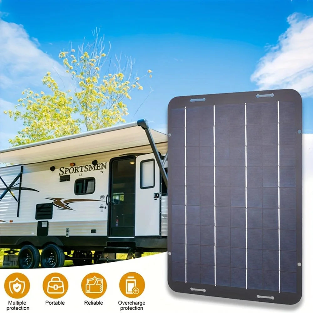XXP330-230B For Car Battery Polycrystalline Silicon Solar Panel 12W Semi Flexible Maintainer with USB and DC Output - 2