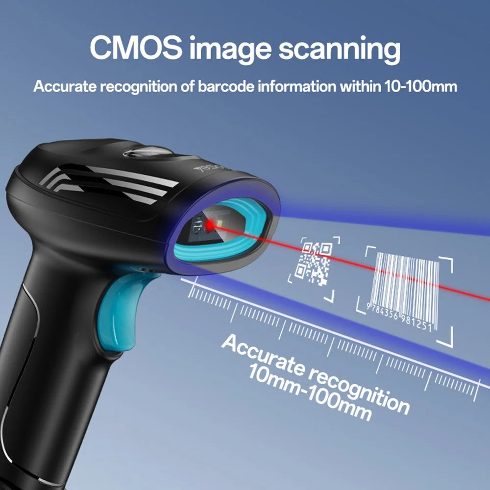 YESIDO EC21 1D 2D Barcode Scanner 1.6m Wired Handheld Bar Code Reader Scanning Device - 5