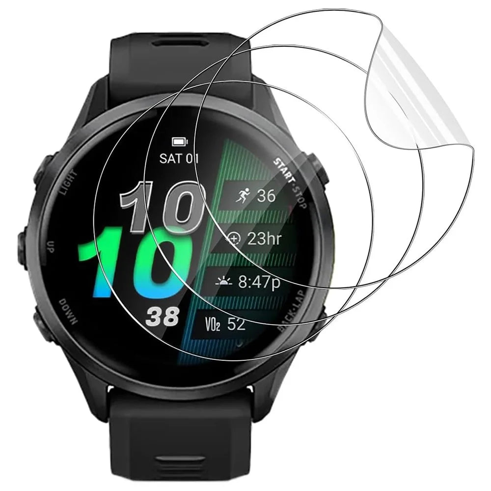 3Pcs For Garmin Forerunner 970 TPU Watch Screen Protector 3D Edge Anti Scratch Hydrogel Film - 1