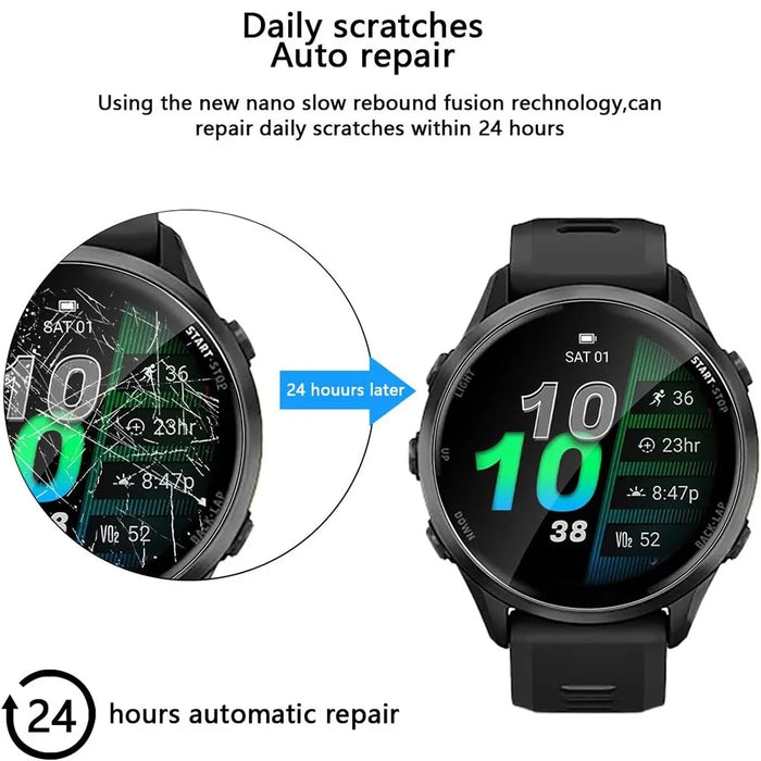3Pcs For Garmin Forerunner 970 TPU Watch Screen Protector 3D Edge Anti Scratch Hydrogel Film - 4