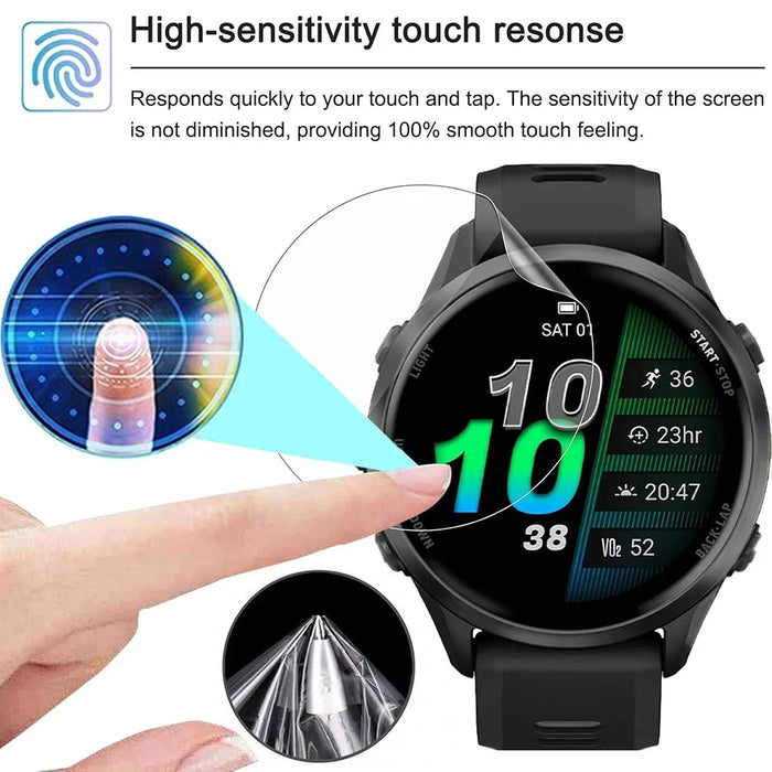 3Pcs For Garmin Forerunner 970 TPU Watch Screen Protector 3D Edge Anti Scratch Hydrogel Film - 5