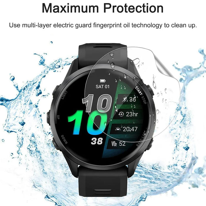 3Pcs For Garmin Forerunner 970 TPU Watch Screen Protector 3D Edge Anti Scratch Hydrogel Film - 6