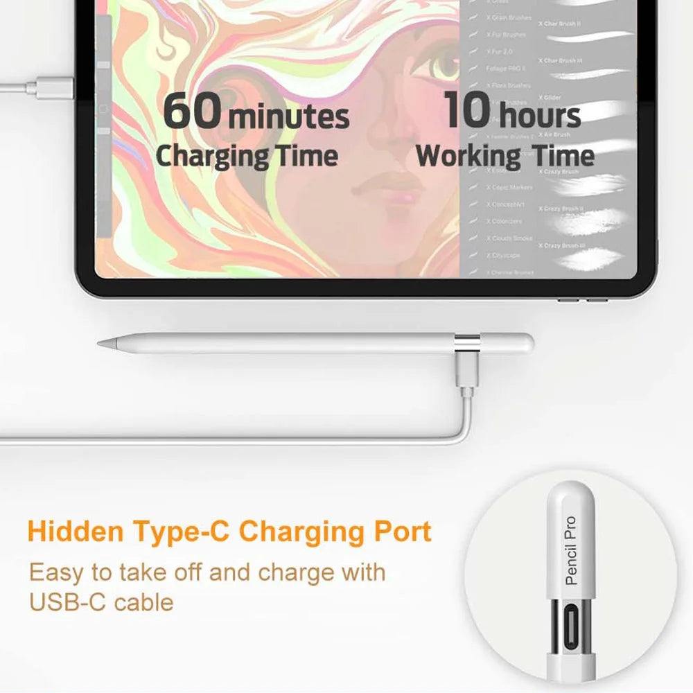 P24 Pro Stylus Pen For iPad Pencil Pro Stylus Capacitive Pen Wireless Magnetic Charging Drawing Pencil - 5