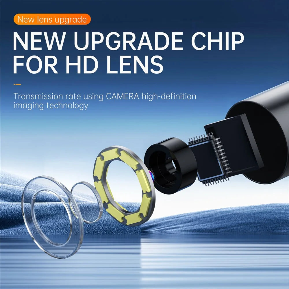 P380 5m Rigid Cable 4.3 Inch HD Screen Industrial Endoscope for Pipe Automotive Repair Camera with 8mm Lens - 4