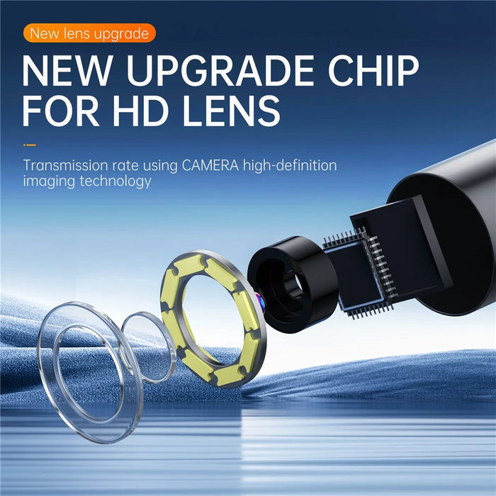 P380 10m Rigid Cable 4.3 Inch HD Screen Industrial Endoscope for Pipe Automotive Repair Camera with 8mm Lens - 4