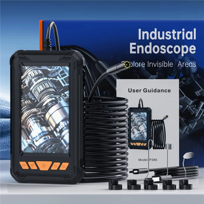 P380 10m Rigid Cable 4.3 Inch HD Screen Industrial Endoscope for Pipe Automotive Repair Camera with 8mm Lens - 7