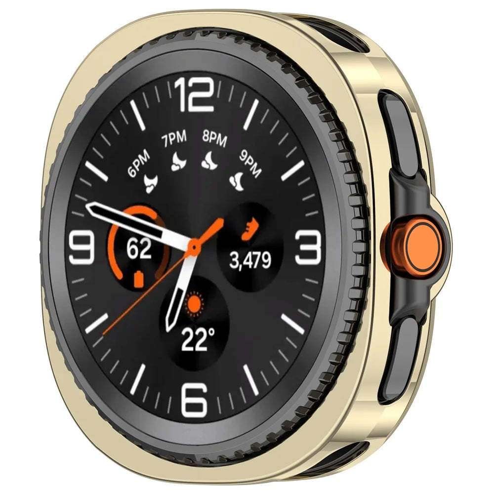 Protective Case for Samsung Galaxy Watch8 Classic 46mm TPU Semi-Enclosed Watch Cover Electroplating Color - Light Gold - 5