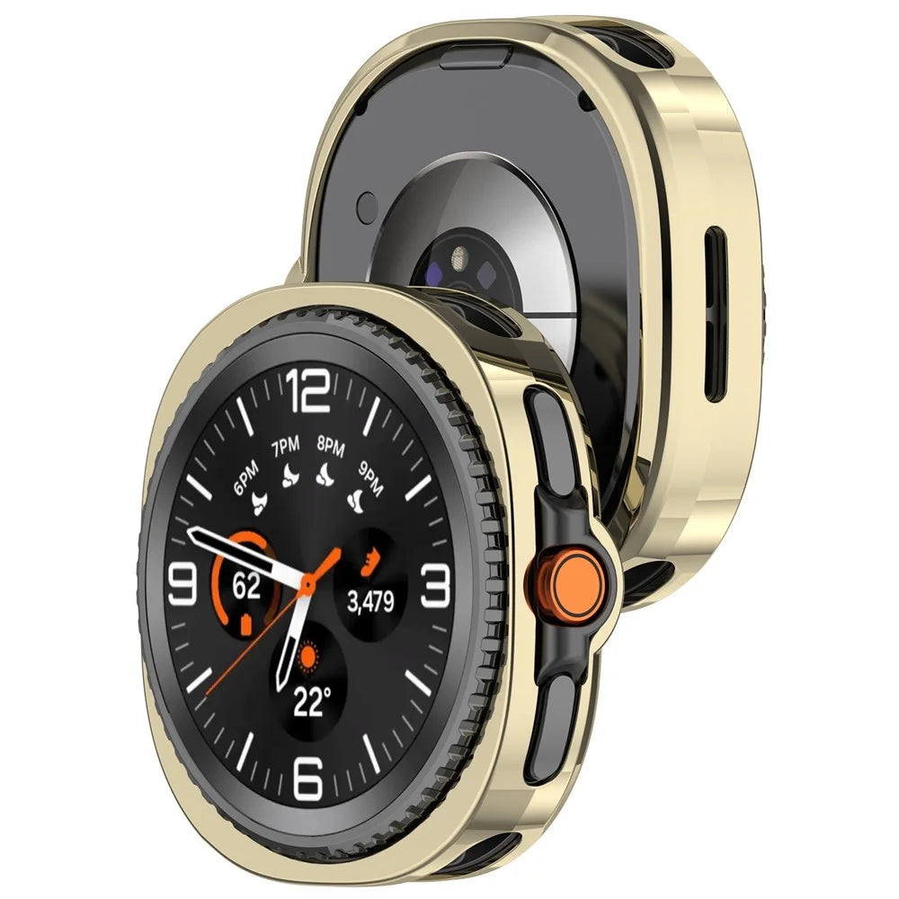 Protective Case for Samsung Galaxy Watch8 Classic 46mm TPU Semi-Enclosed Watch Cover Electroplating Color - Light Gold - 6