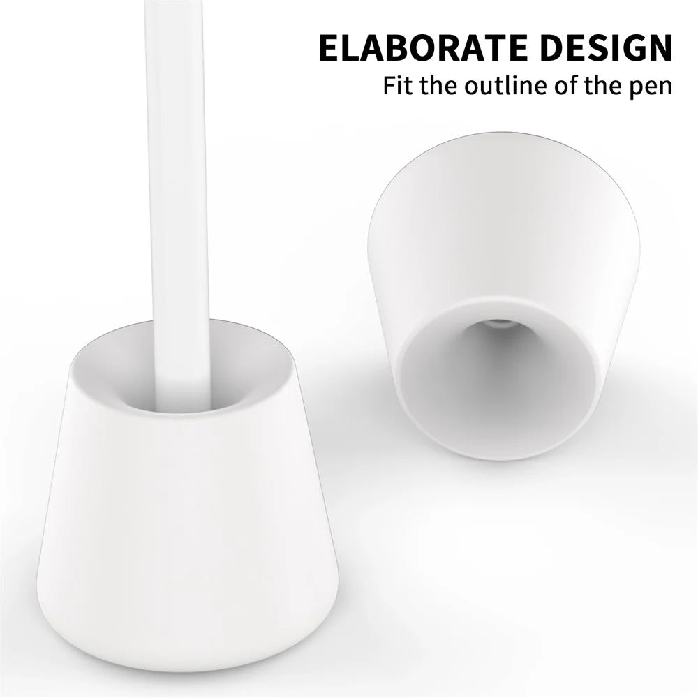 AHASTYLE BD02 Silicone Stand for Apple Pencil (USB-C) / Pencil (2nd Generation) / Pencil (1st Generation) Stylus Holder Base - White - 2