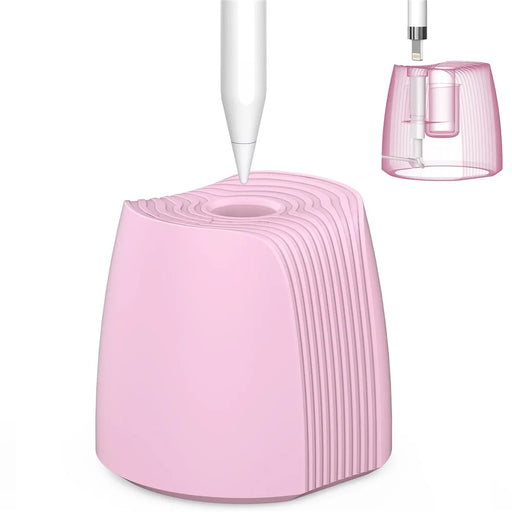 AHASTYLE LC04 Silicone Stand for Apple Pencil (USB-C) / Pencil (2nd Generation) / Pencil (1st Generation) Stylus Holder Charging Base - Pink - 1