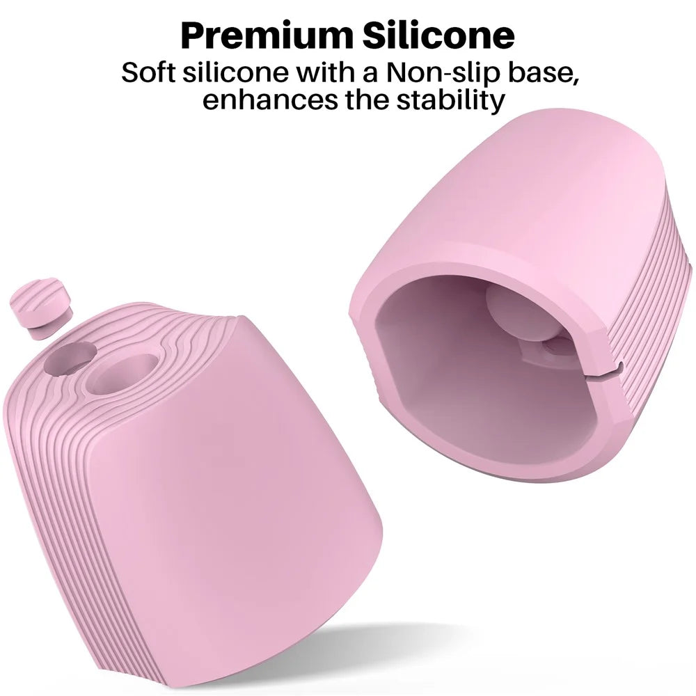 AHASTYLE LC04 Silicone Stand for Apple Pencil (USB-C) / Pencil (2nd Generation) / Pencil (1st Generation) Stylus Holder Charging Base - Pink - 4