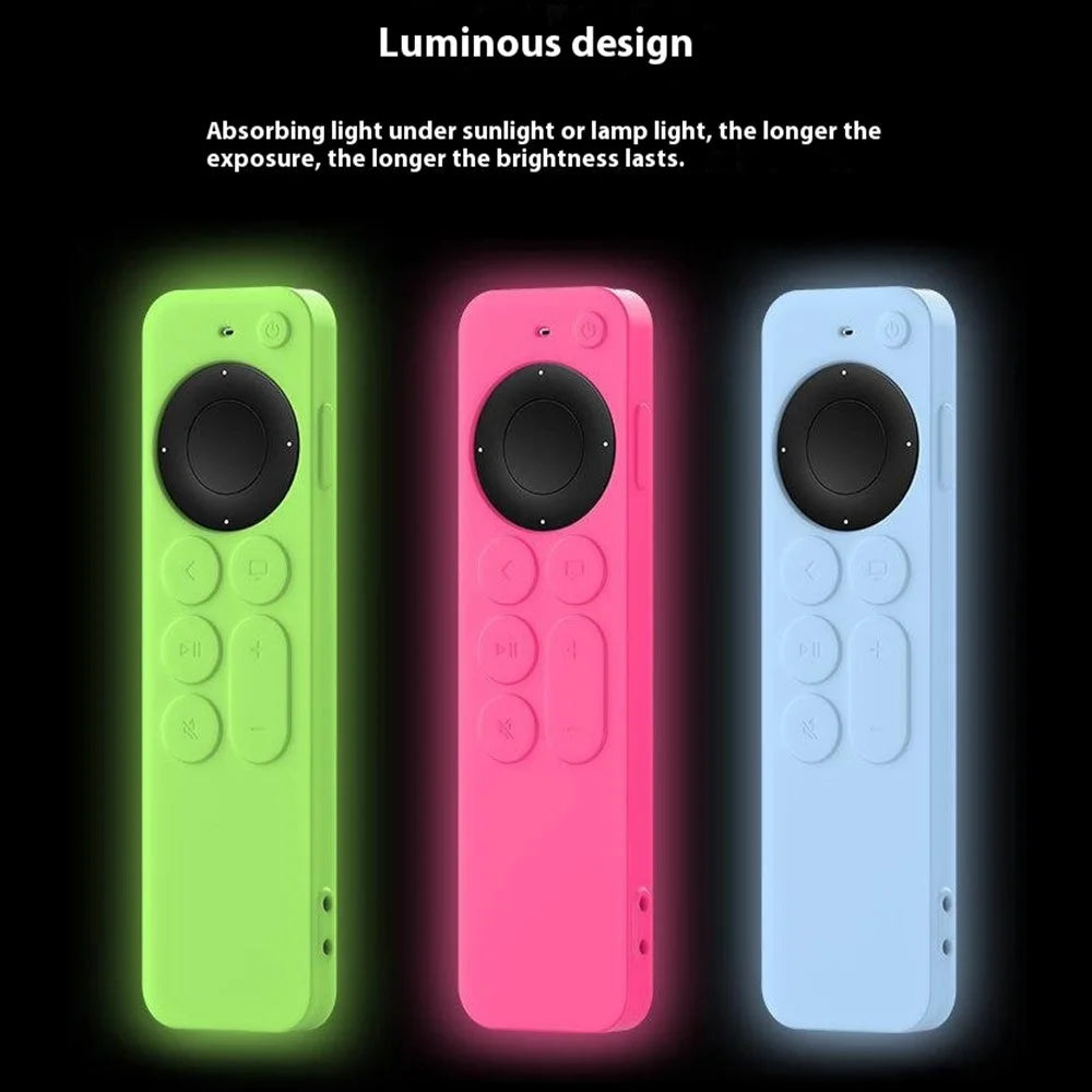 For Apple TV 7th Generation / 6th Generation Remote Control Case Full Cover Silicone Protective Cover with Lanyard - Black - 5