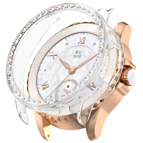 For Honor Choice ROSSINI 2e Case Cover Hollow Out Watch Protector with Single Row Rhinestone - Transparent - 1