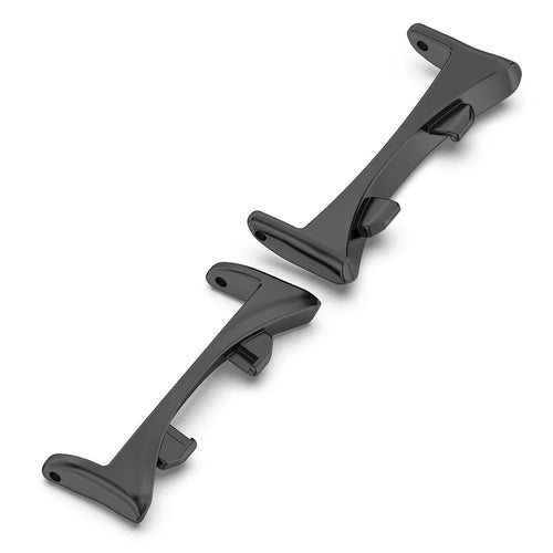 1Pair 20mm Strap Adapter for Honor Watch Fit Elegant Edition / Vitality Edition Watch Band Metal Connector - Black - 1
