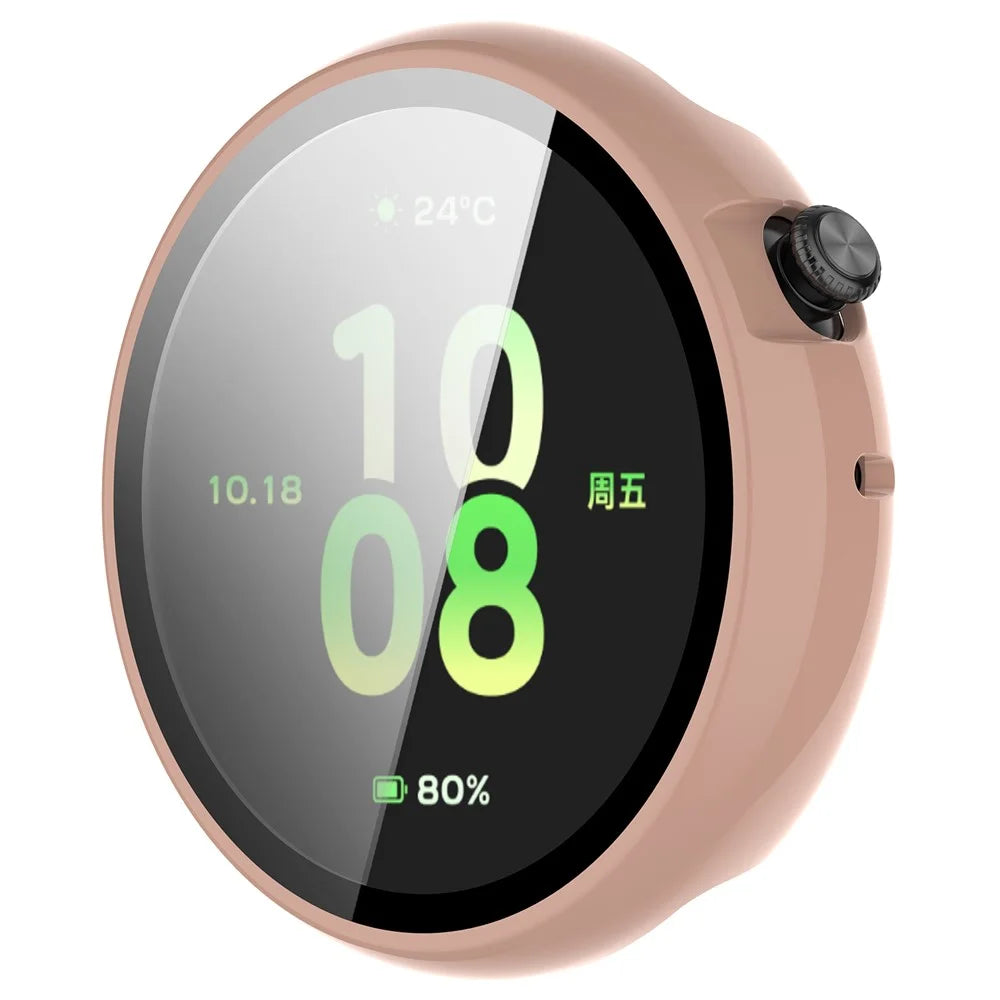 IVY-B39 For Honor Watch Fit Vitality Edition Watch Case with Tempered Glass Screen Protector PC Protective Cover - Pink - 5