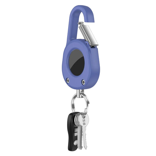 cp51 For Apple AirTag Anti Lost Tracker Case with Carabiner Outdoor Climbing Hook Plastic Protective Cover - Blue - 1