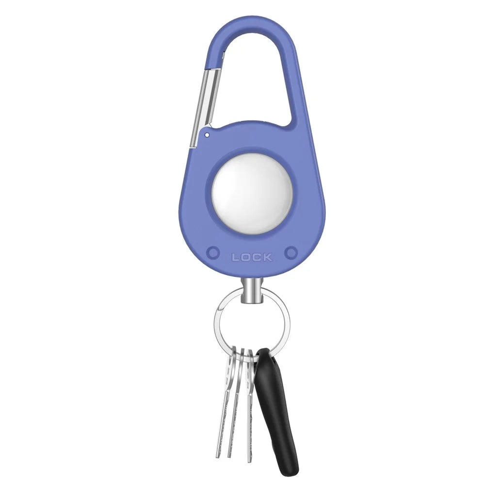 cp51 For Apple AirTag Anti Lost Tracker Case with Carabiner Outdoor Climbing Hook Plastic Protective Cover - Blue - 4