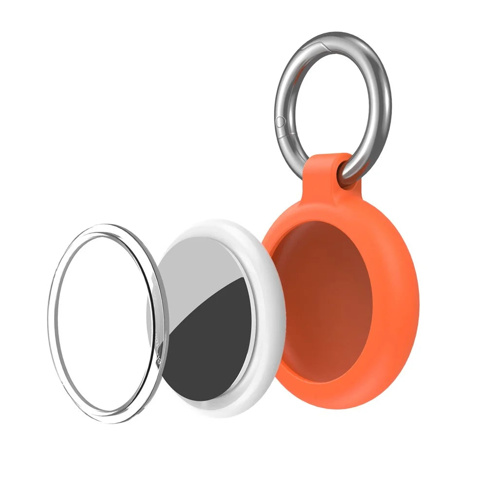 CT18 For Apple AirTag Anti Lost Tracker Magnetic Protective Case Ultra Light Waterproof TPU Cover - Orange - 5