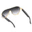 A17 Stainless Steel Large Frame Smart Glasses AI Translation Bluetooth-compatible Audio Sunglasses - Gold+Grey - 1