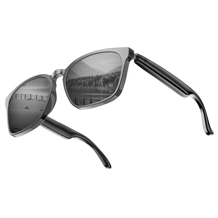 A10 AI Smart Bluetooth-compatible Driving Sunglasses Real Time Translation Multi Language Interpreter - Black - 1