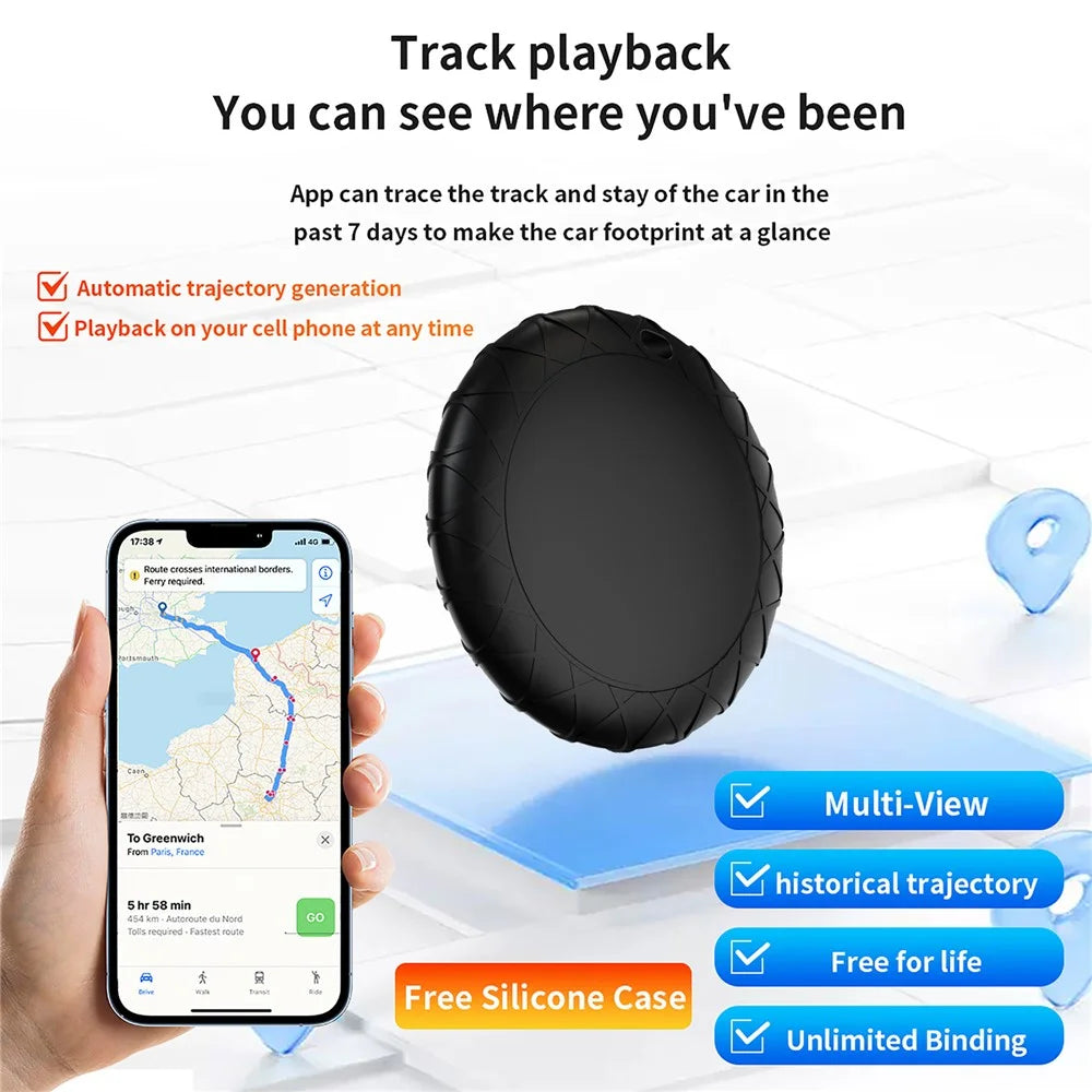 F9 Smart Tracker for iOS Android Luggage Bike Global Tracking Key Anti-lost Finder - Black - 3