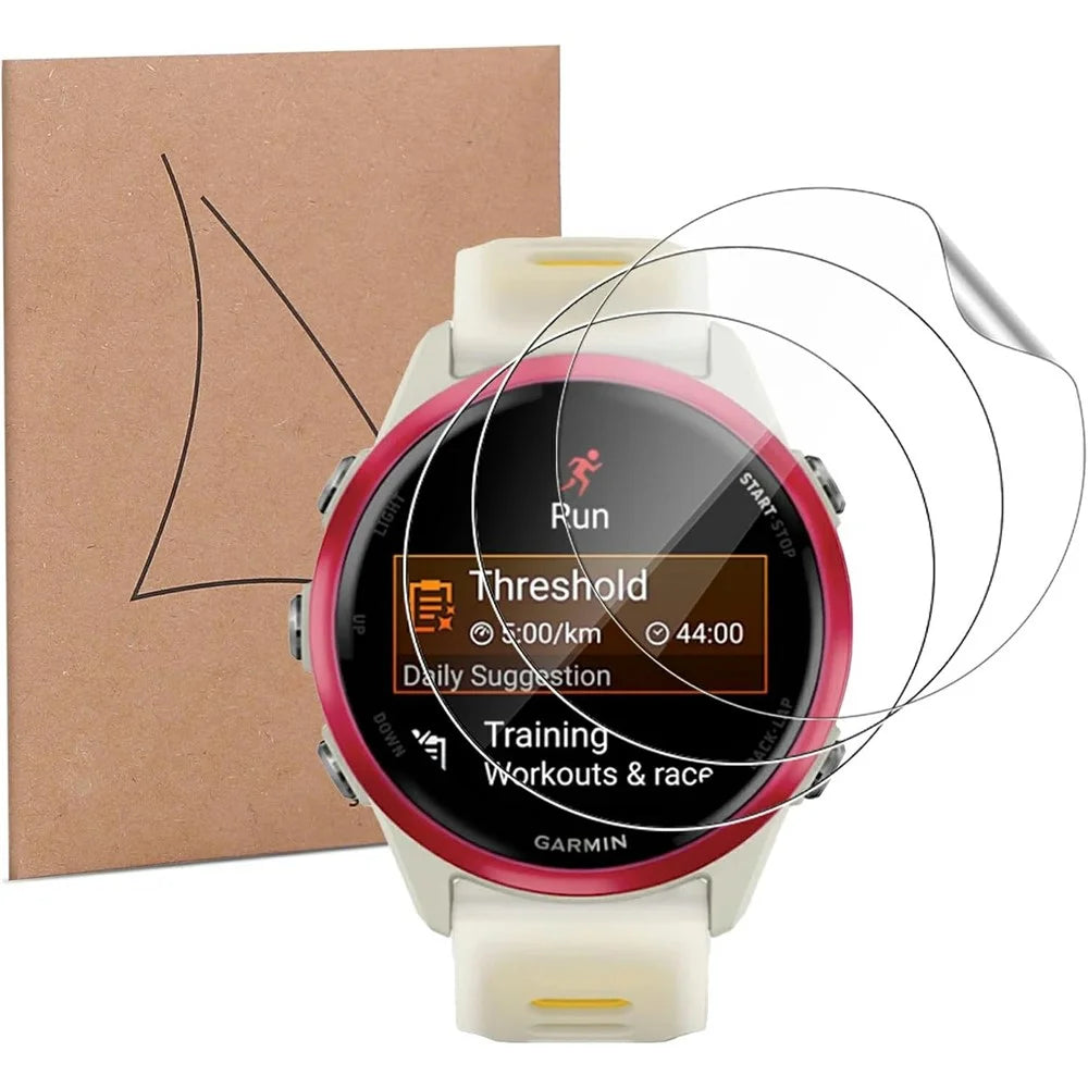 3Pcs For Garmin Forerunner 570 42mm TPU Watch Screen Protector 3D Edge Anti Scratch Hydrogel Film - 1