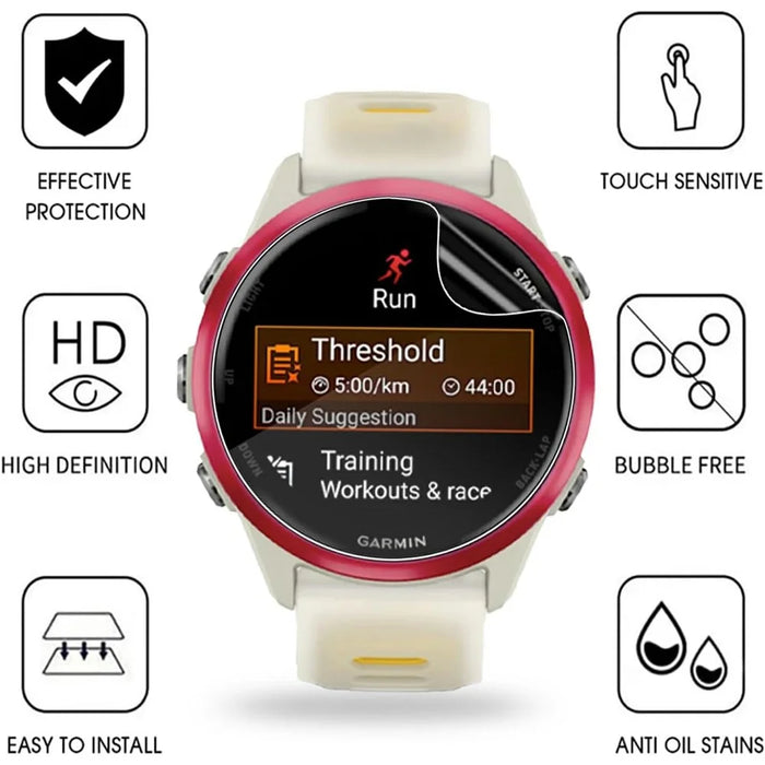 3Pcs For Garmin Forerunner 570 42mm TPU Watch Screen Protector 3D Edge Anti Scratch Hydrogel Film - 2
