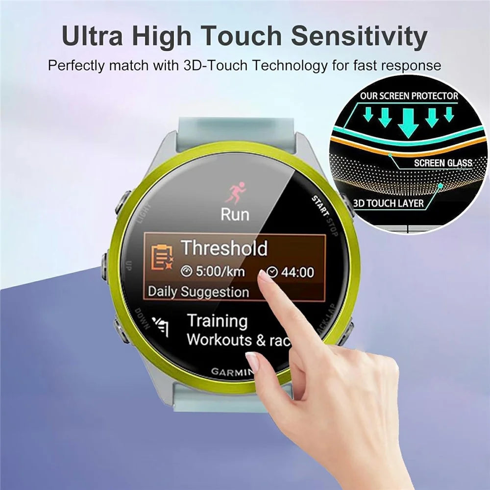 3Pcs For Garmin Forerunner 570 47mm TPU Watch Screen Protector 3D Edge Anti Scratch Hydrogel Film - 4